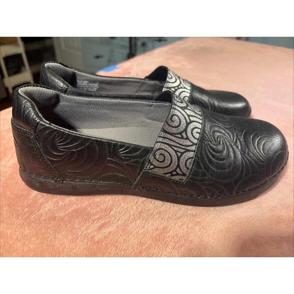 Alegria Women's Glee Shoes 37 US 7-7.5 Black Swirl Stamp GLE-681